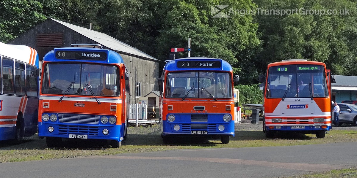 XSS43Y, RLS469T and E640BRS at Scottish Vintaghe Bus Museum